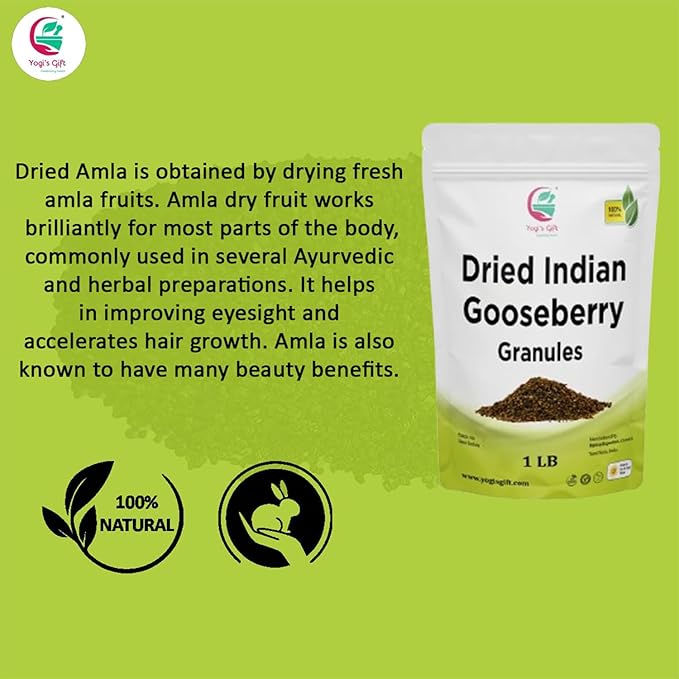 Dried Amla/Gooseberry Cut & Sifted 1 LB