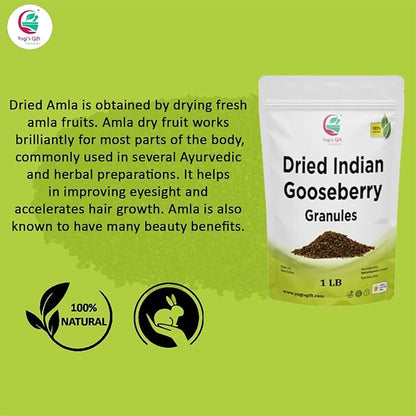 Dried Amla/Gooseberry Cut & Sifted 1 LB