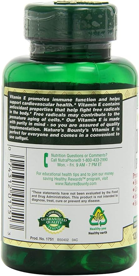 Nature's Bounty Vitamin E 400 IU 120 Soft 2)