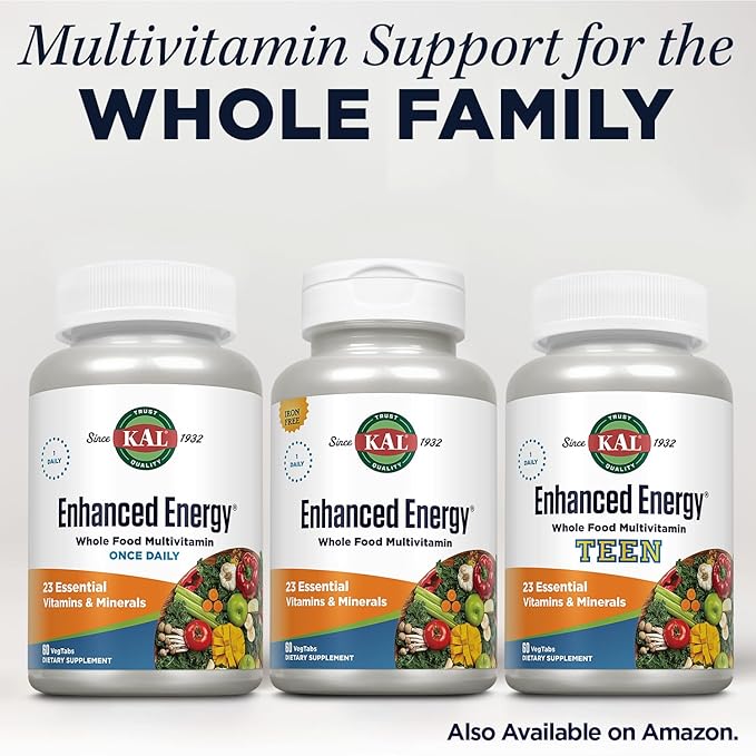 KAL Enhanced Energy Tablets, 60 Count
