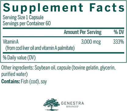 Genestra Brands Vitamin A 60 Capsules