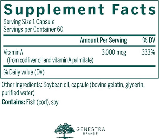 Genestra Brands Vitamin A 60 Capsules