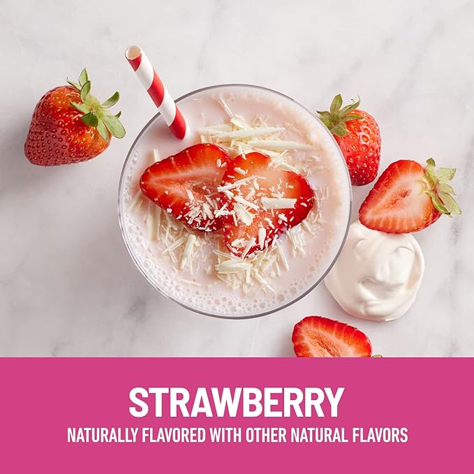 SlimFast Protein Shake, Strawberry- 20g Protein, 24 Vitamins 11 Fl 12)