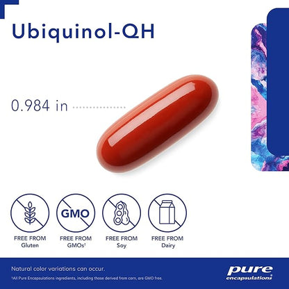 Pure Encapsulations Ubiquinol-QH 100 mg CoQ10 - 60 Softgel