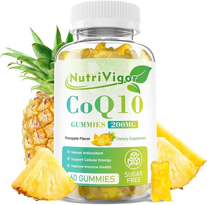 CoQ10 Gummies, Coenzyme Q10 Supplement 200mg, CoQ10 Supplement 60 Count