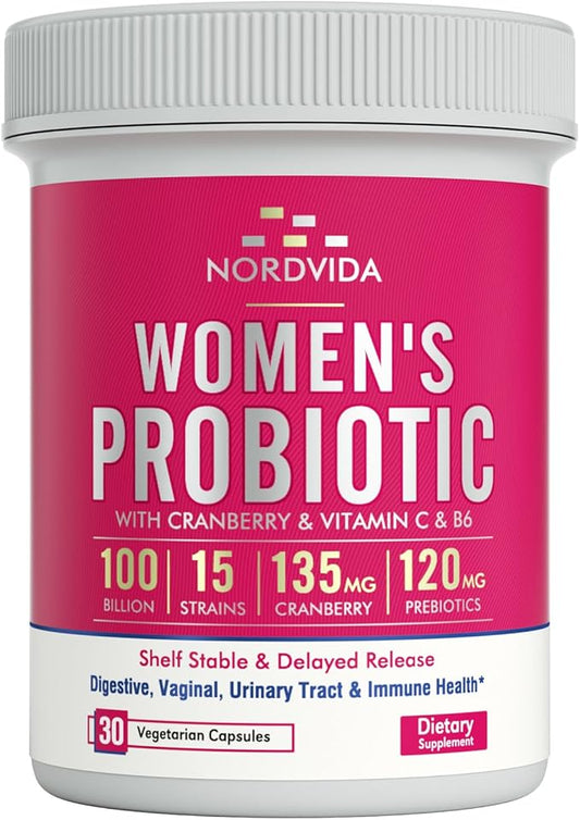 Women's Probiotic, 100 Billion & 15 B6 for 30 Capsules