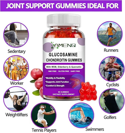 Extra Strength Glucosamine Chondroitin Gummies -60Ct
