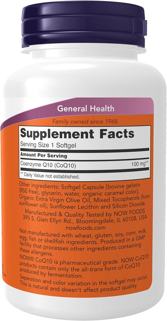 NOW Supplements, CoQ10 (Coenzyme Q10) 100 150 Softgels