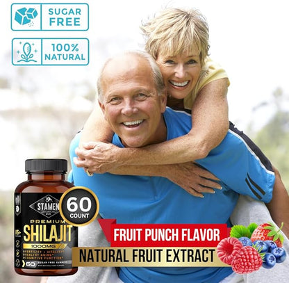 30,000 MG Shilajit, Sugar-Free Non-Gmo Supplement Gummies, Natural Organic Fruit Flavor, Fulvic Acid 60 Count