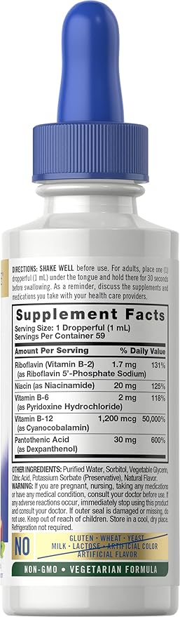 Carlyle Sublingual Vitamin B Complex B12 | 2 Fluid