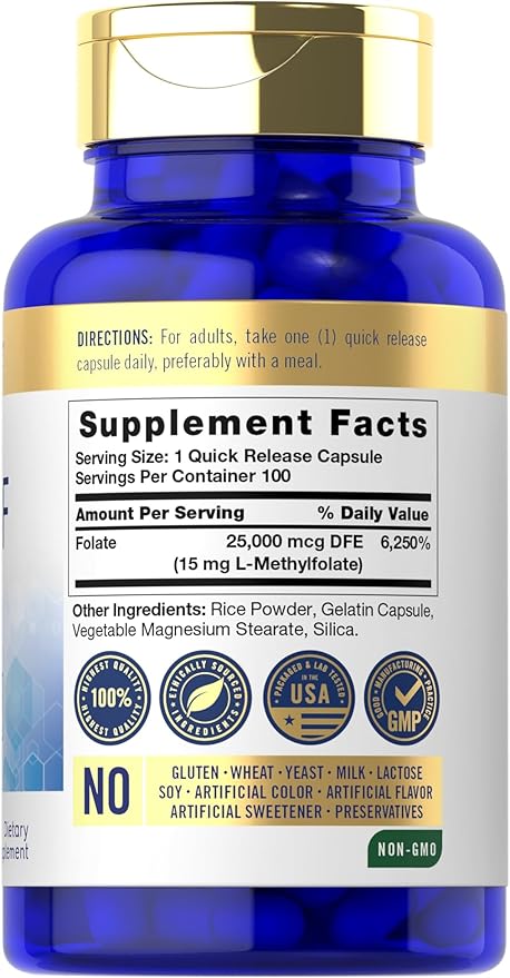 Carlyle 5-MTHF Supplement 15mg 100 Capsules