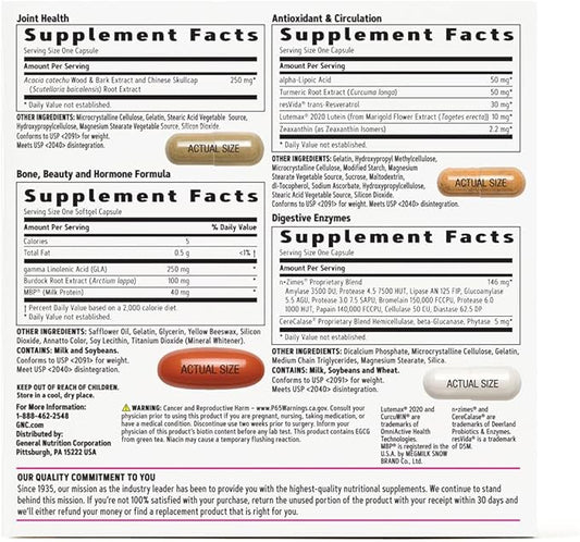 GNC Women's Whole Body Vitapak 7 Step Omega-3, Calcium 30 Count