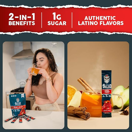 Salud 2-in-1 Calm and Sleep Aid 15 Servings, 1g Sugar
