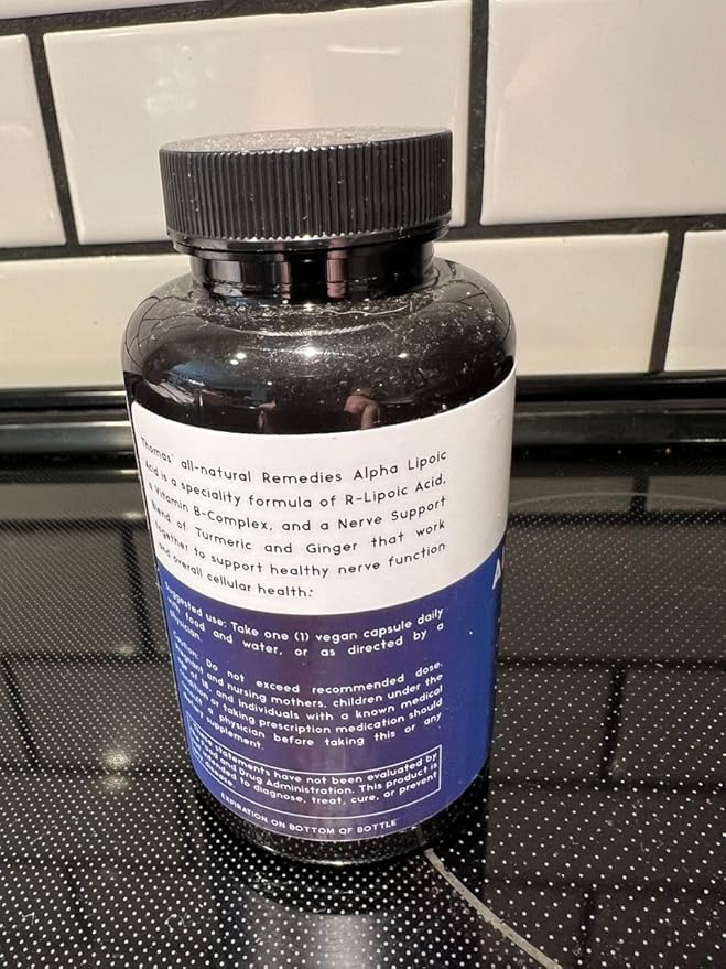 Thomas' all-natural Remedies Alpha Lipoic Acid 600mg, 120 120 Capsules