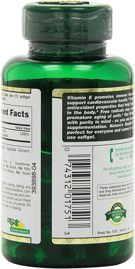 Nature's Bounty Vitamin E 400 IU 120 Soft 2)