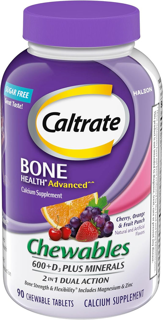 Caltrate Chewables 600 Plus D3 Plus 90 Count