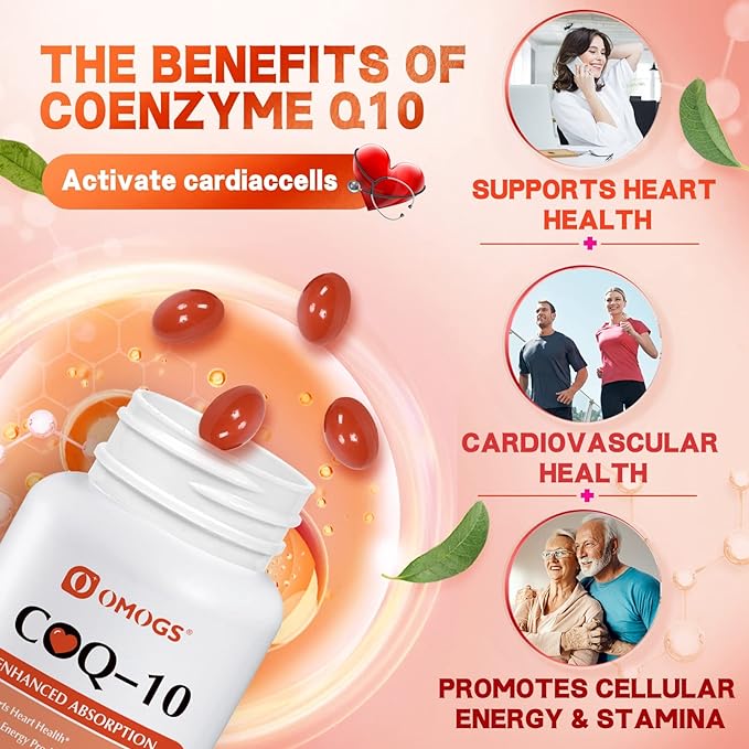 CoQ10 400mg Softgels, Coenzyme Q10 High 60 Softgels