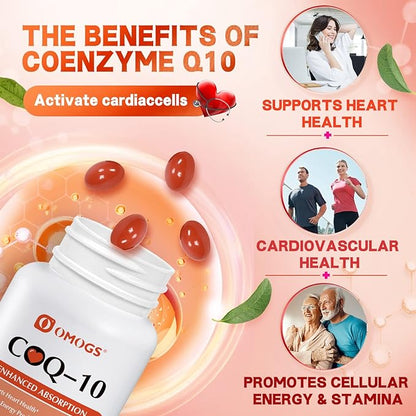 CoQ10 400mg Softgels, Coenzyme Q10 High 60 Softgels