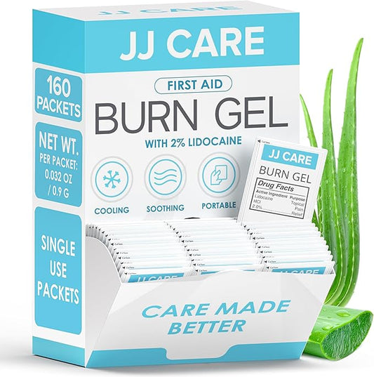 JJ CARE Burn Gel (Pack of 160), Soothing (0.9 Grams