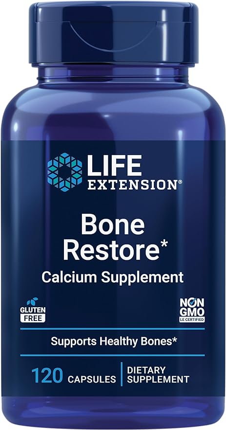 Life Extension Bone Restore – Helps D3, Magnesium, 120 Capsules