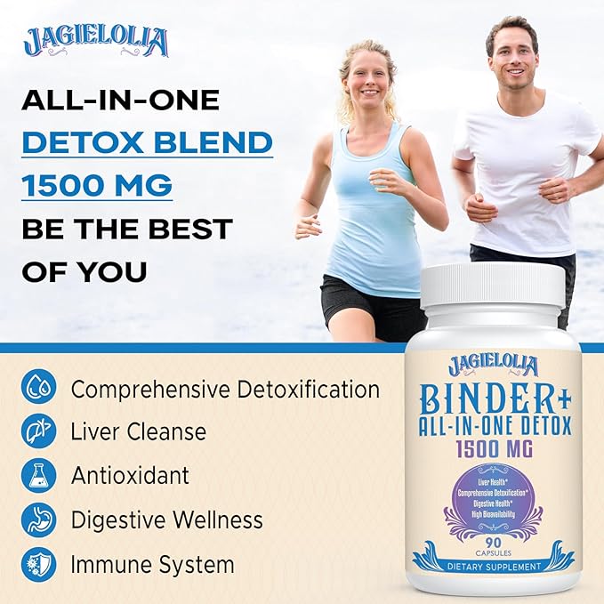 All-In-One Detox Binder Supplement 1500 MG 180 Vegan