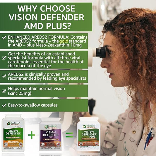 Vision Defender PLUS Eye Supplement: AREDS2 60 Easy-to-Swallow