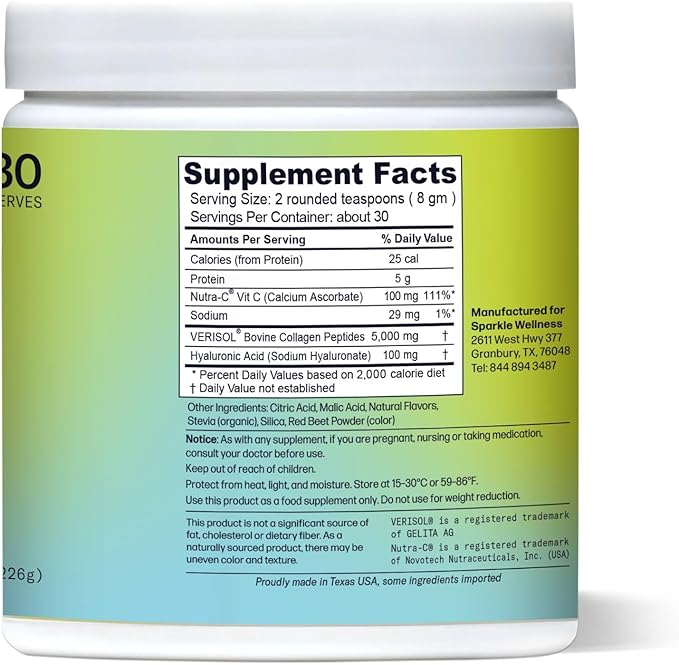 Hydrolyzed Collagen Powder [30-Serves] VERISOL