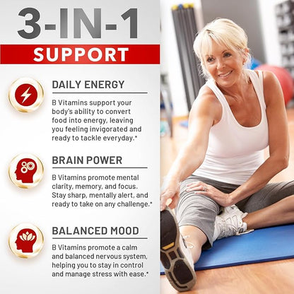 Divine Bounty Super B Complex Vitamins B12, B1, B1, B2, B2, B3, B3, B5, B5, B6, B6, B7, B7, B9, B9, Folic 90 Vegetarian