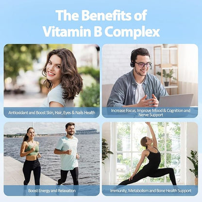 13-in-1 Vitamin B Complex Plus B1, B2, B2, B3 B3 (Niacinamide), B4, B5, B5, B6, B6, B7 B7 (Biotin), B8 (Inositol), B9 (Folate), B12, C, D3, K2 K2 - 120 Vegan
