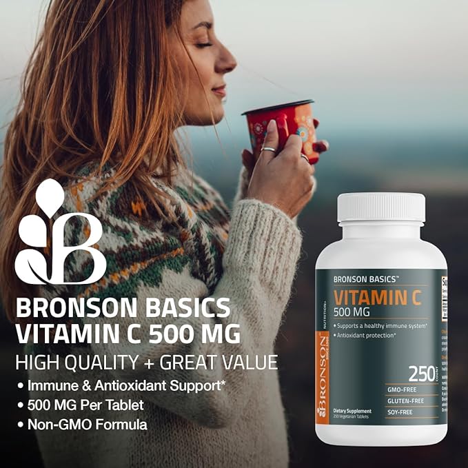 Bronson Vitamin C 500 MG Supports 100 Vegetarian