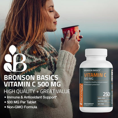 Bronson Vitamin C 500 MG Supports 100 Vegetarian