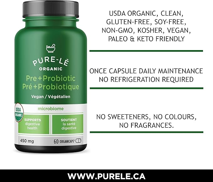 USDA Organic Prebiotic + Probiotic 60 Organicaps