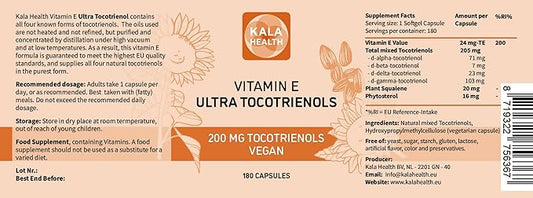 Kala Health Ultra Tocotrienol 200mg Vitamin 4 tocotrienols