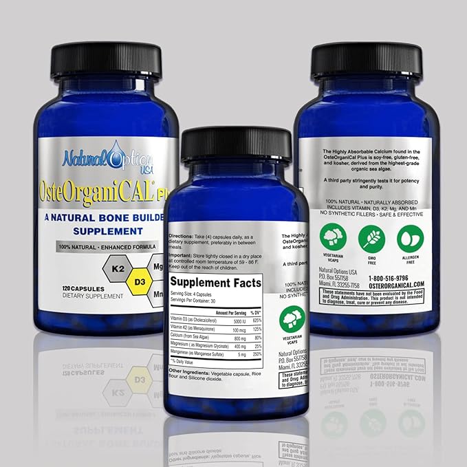 Plus - Organic Plant Base Source D3, k2, k2, Magnesium (360 Count) 3 Bottles