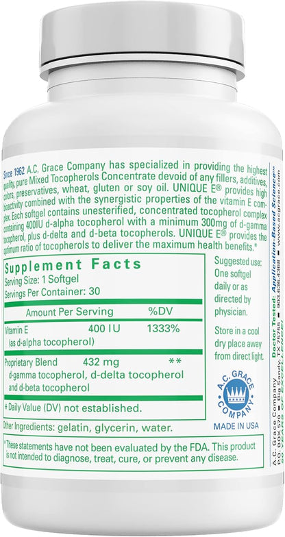 UNIQUE E A.C. Grace Company, Mixed 30 Count