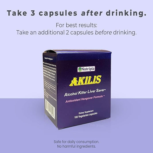 Akilis Antioxidant Liver Support Pills 100 (33 Doses), 16 Ingredients