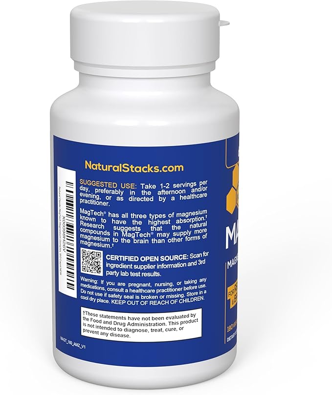 MagTech Magnesium Supplement 3 Forms 180 Magnesium