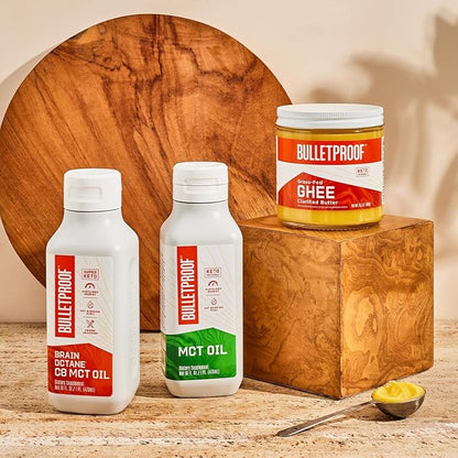 Bulletproof Brain Octane C8 MCT Oil, 16 Ounces (Pack of 3), Keto Supplements for Sustained Energy and Craving Support