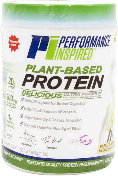 Performance Inspired Nutrition Plant-Based Protein Powder 20G - 1B Probiotics 1.5 Lb