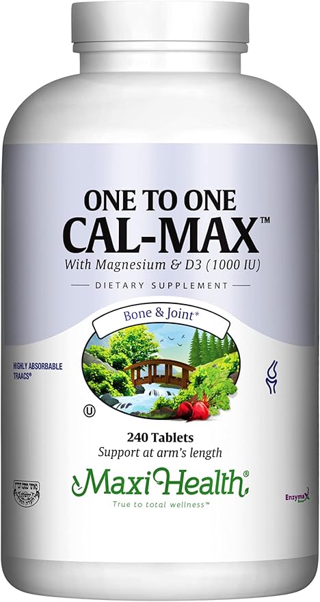 Maxi Health 500 mg Calcium Supplement D3 (1000 (1000 IU) (500 mg) 240 Tablets