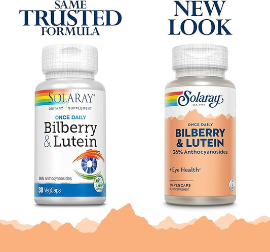 Solaray One Daily Bilberry and Lutein 160 mg 30 Count
