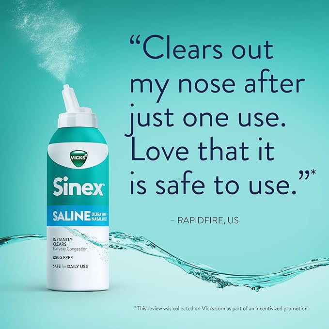 Vicks Sinex SALINE Nasal Spray, Drug 5.0 fl 2