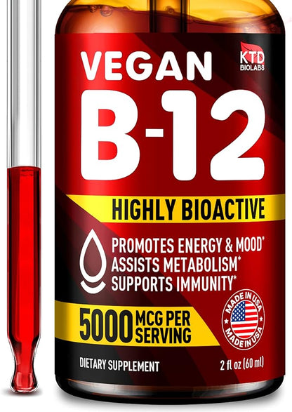 B12 Sublingual 5000 mcg Drops B12 Vitamins B12 Sublingual B12-2 fl.