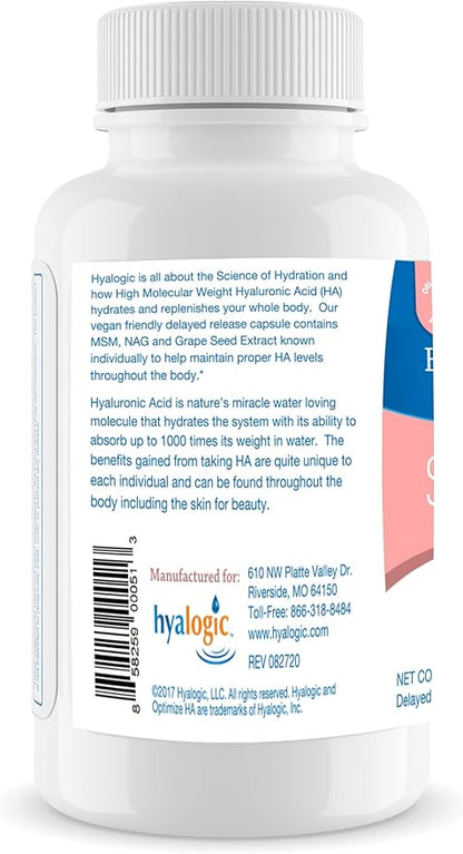 Hyalogic 120 Mg Hyaluronic Acid Delayed-Release (30 Count)