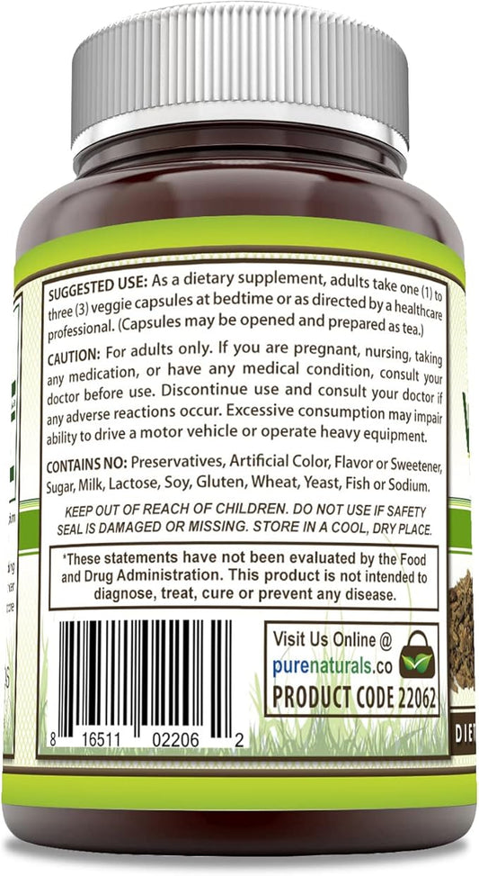 Pure Naturals Valerian Root Supplement 500 Mg (120 Count)