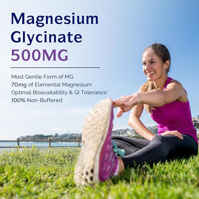 Innate Vitality Magnesium Glycinate 500mg 70mg Elemental 240 Vegan