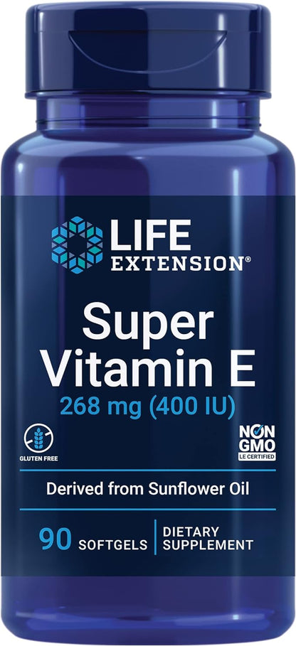 Life Extension Super Vitamin E 268mg K1 K2 K2 MK-7 MK-7 MK-4 MK-4 Vitamin 90 Softgels