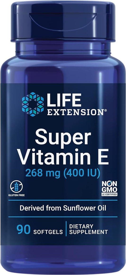 Life Extension Super Vitamin E 268mg K1 K2 K2 MK-7 MK-7 MK-4 MK-4 Vitamin 90 Softgels