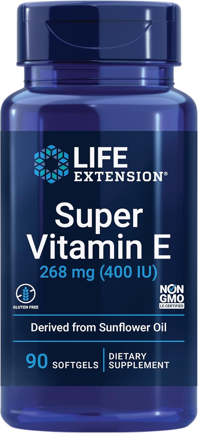 Life Extension Super Vitamin E 268mg 50mg - 90 Softgels 90 Capsules