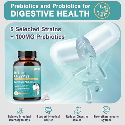 Digestive Enzymes for Women-Men for Digestion, 90 Veggie